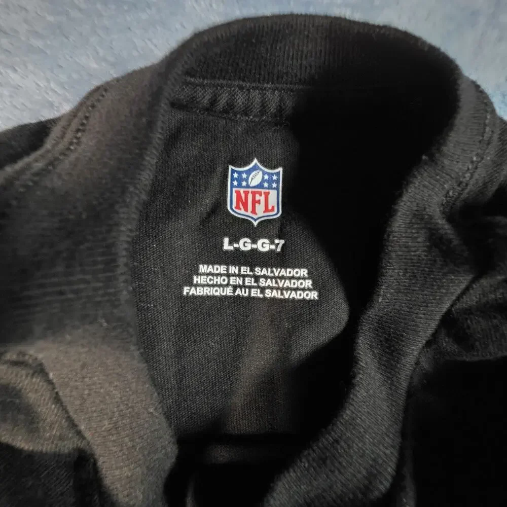 NWOT Carolina Panthers NFL Youth L 14/16 Long Sleeve Shirt Black Football